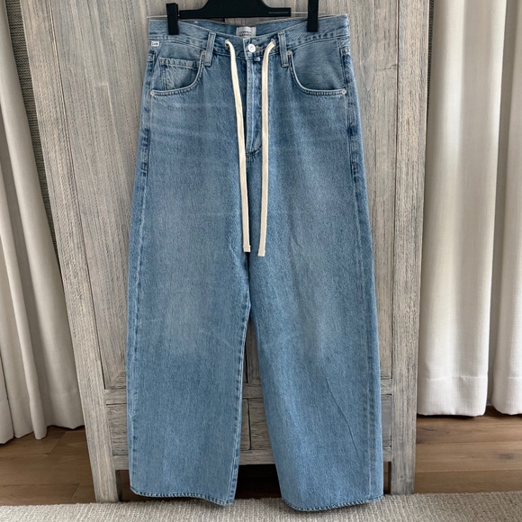 Citizen of Humanity Brynn Drawstring Trouser In Blue Lace - Picture 2 of 9